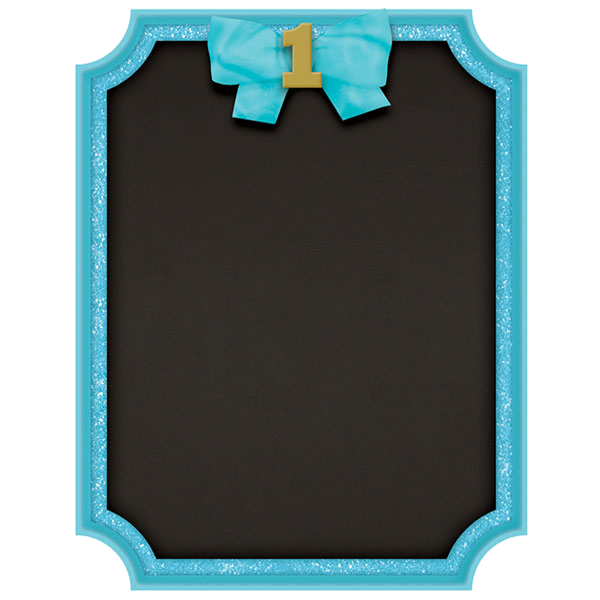 Glitter Sign 1st Birthday Blue